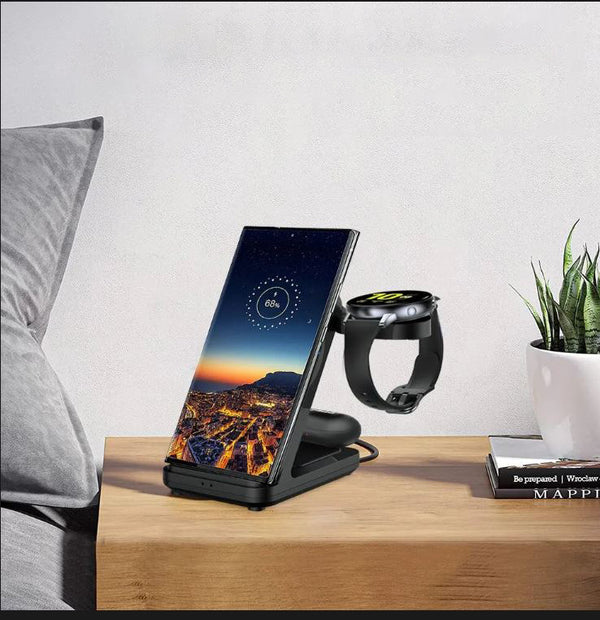 3-in-1 Fast Charging Station for Samsung Galaxy Watch 5 Pro, Galaxy Watch 4, S23, S22 - Convenient Wireless Charger Stand