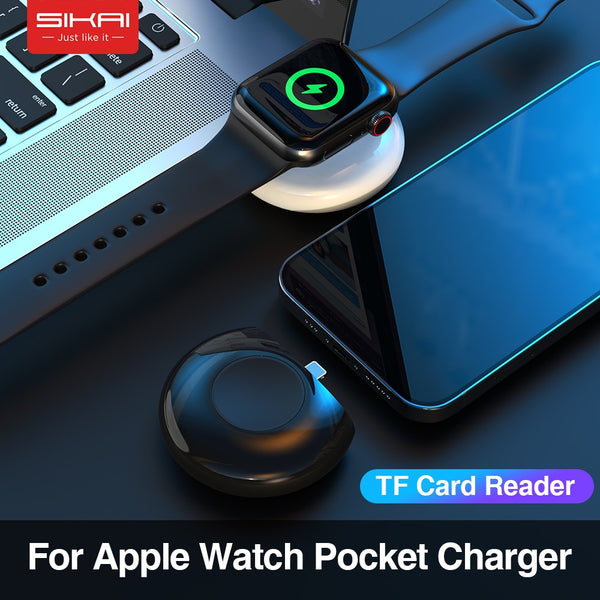Wirelessly charge Apple Watch Series 7, 6, 5, 4, and 3 with a versatile Dual-Mode USB Type-C Charger. This device also incorporates a portable TF Card Reader and U Disk, enabling efficient data transmission at speeds of up to 100mb/s